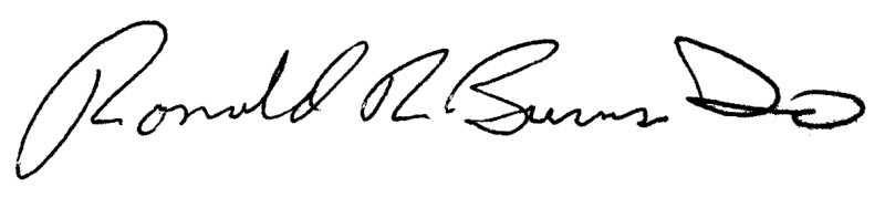 Dr. Burns' signature