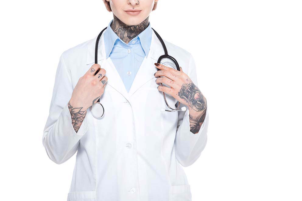 Ink and scrubs Should doctors show their tattoos at work? American